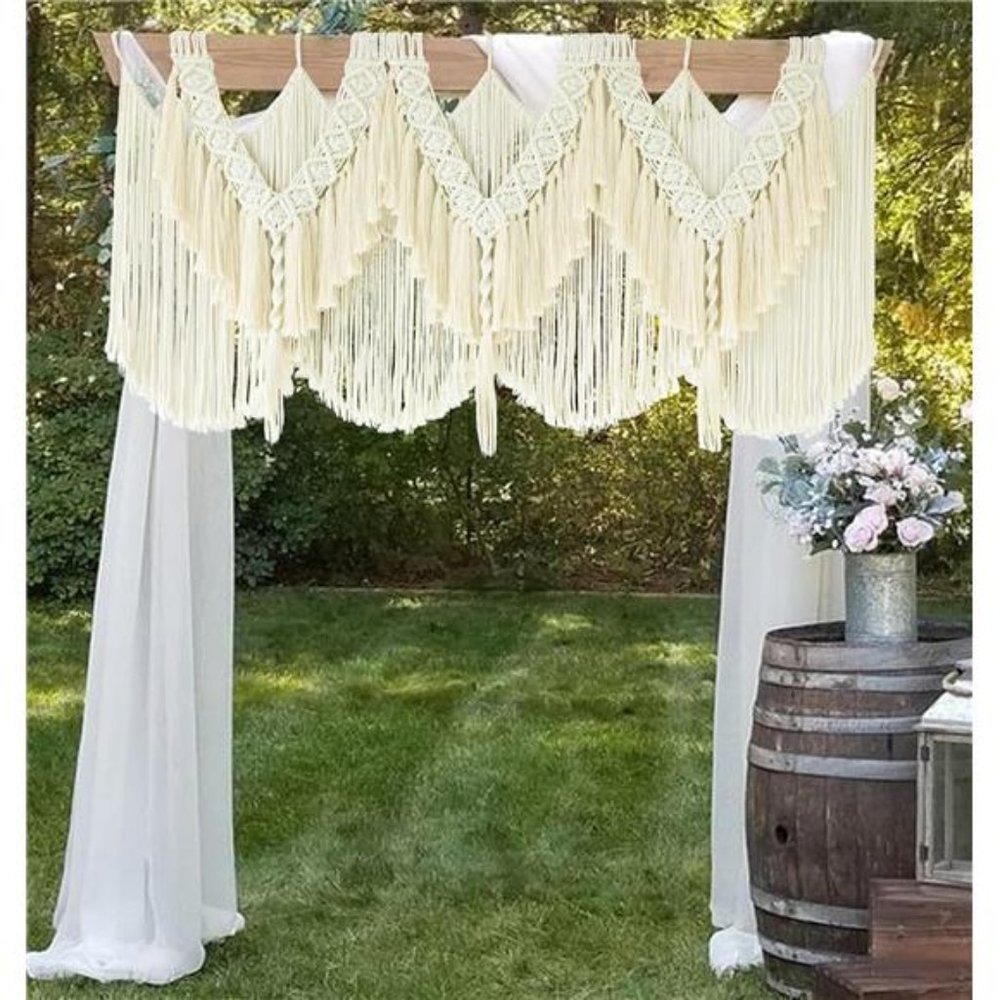 Macrame Wall Hanging Wedding Hanger Macrame Wall Decor Dorm Craftsmanship - Picture 3 of 7